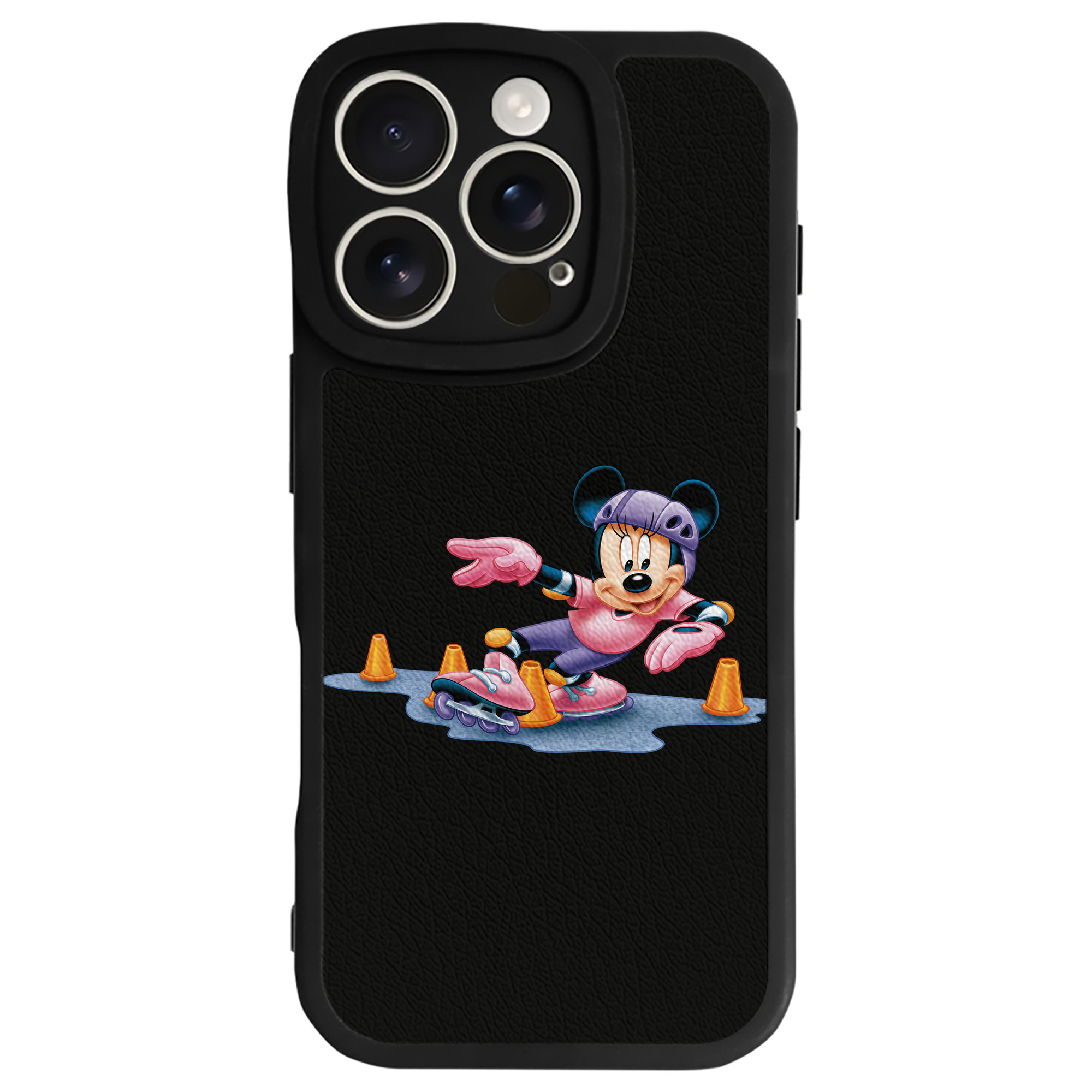（画像用） ミッキーマウス Mickey Mouse 【iPhone 16シリーズ対応】シリコンスマホケース（レザー調） 材質：シリコン